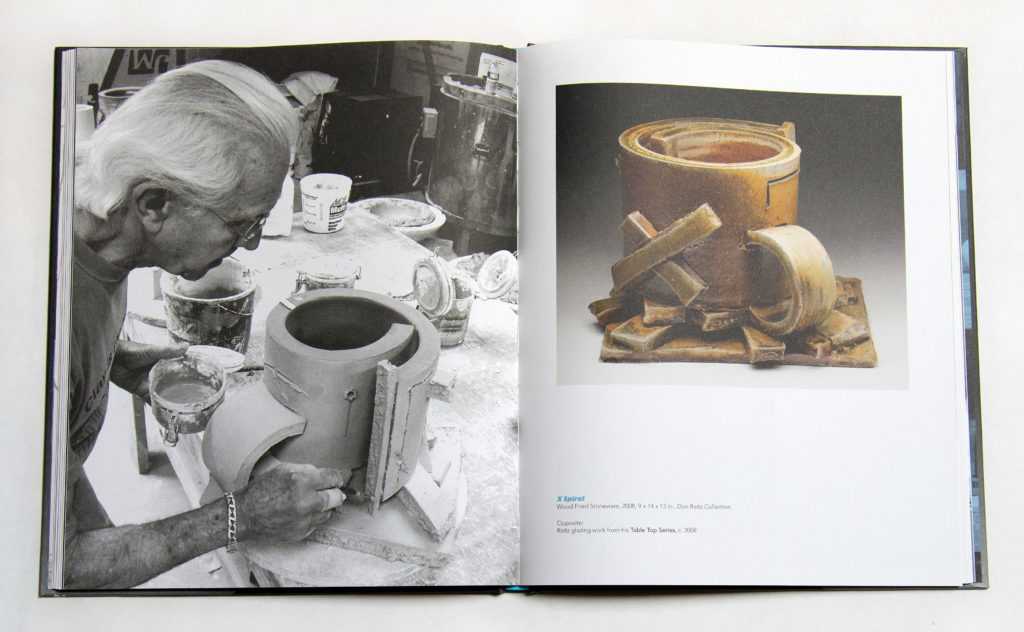 An example of the Spontaneous Response: The Innovative Ceramics of Don Reitz art exhibition catalogue designed for the Westmont Ridley-tree Museum of Art